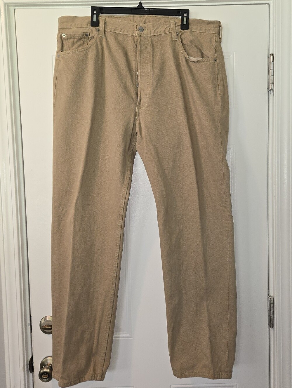 Mens Vintage 2000s Levis 501 Denim Jeans 42 X 32 Beige